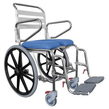 K-Care Height Adjustable Self-Propelled Shower Commode